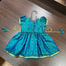 Load image into Gallery viewer, Light Morpankhi Silk with Peacock Paithani Border Dress - MEEMORA FROCKS
