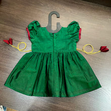 Load image into Gallery viewer, Bottle Green South Silk Frock

