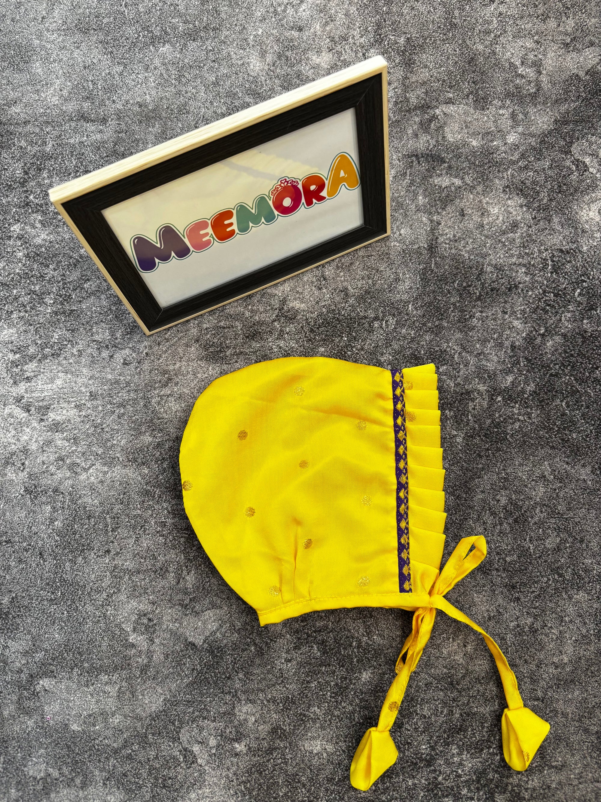 Yellow Paithani Styled Traditional Cap Topi