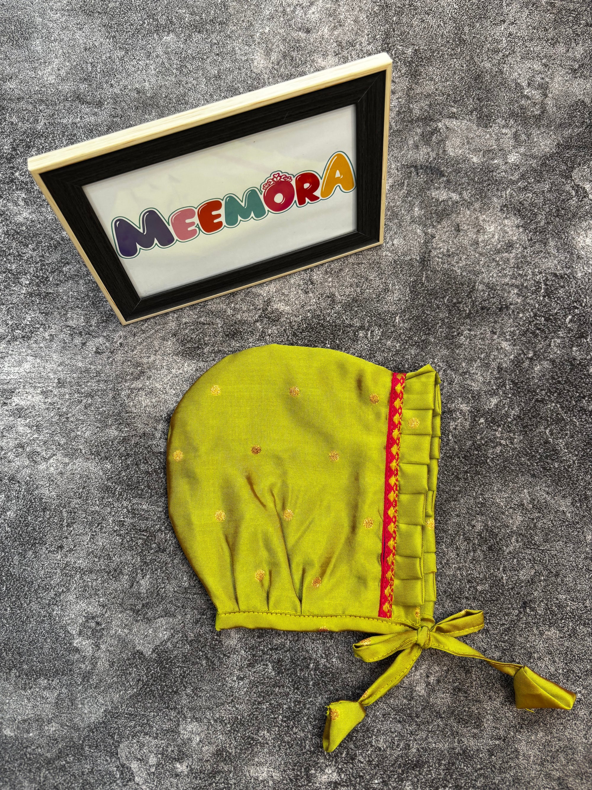 Lime Paithani Styled Traditional Cap Topi