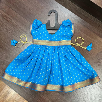 Morpankhi Chanderi Butti Frock Dress - MEEMORA FROCKS