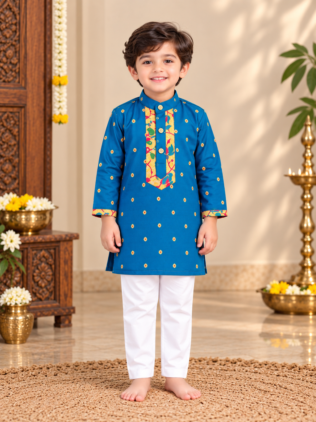 Chintamani Paithani Zari Silk Kurta Pajama