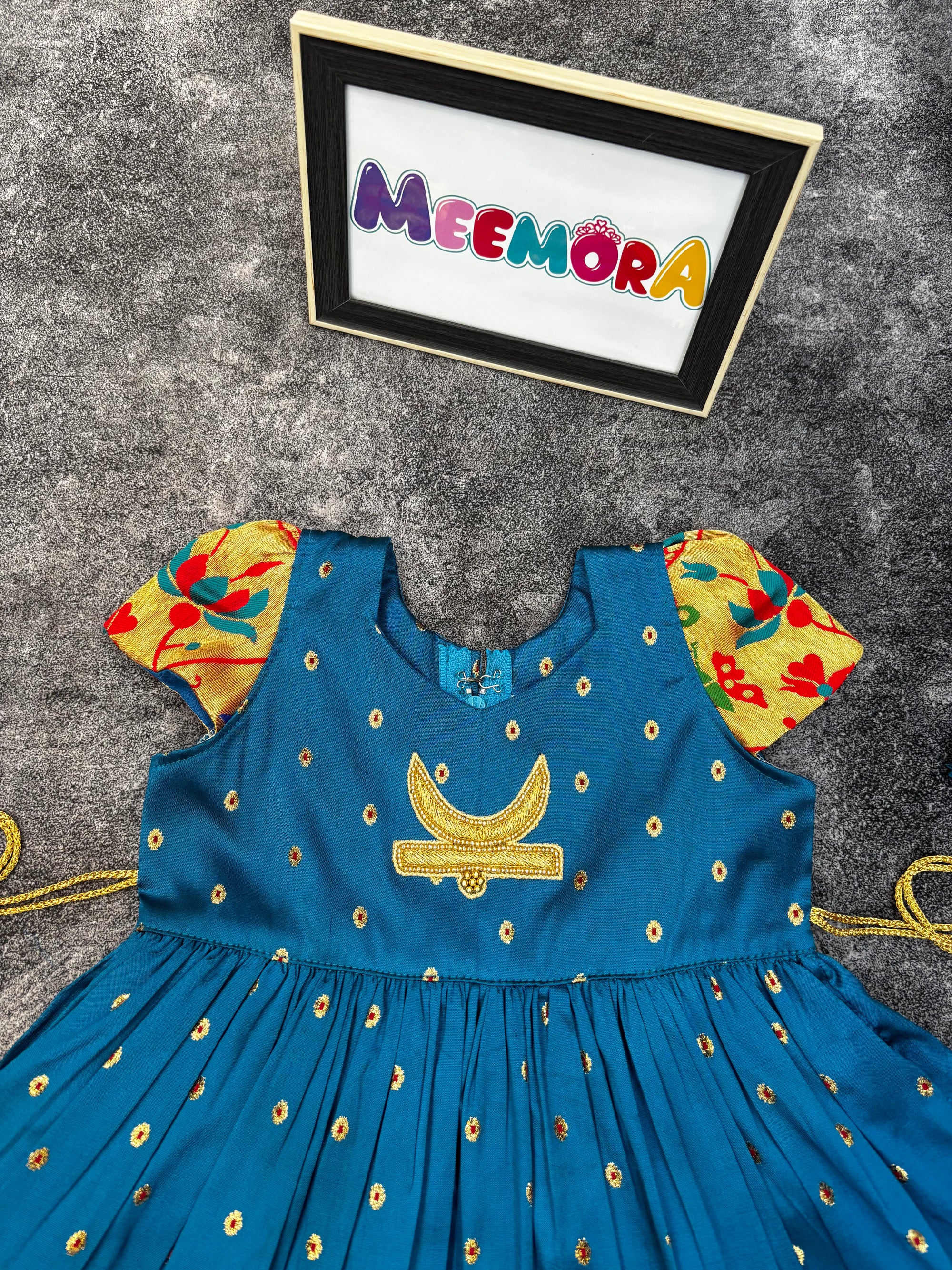 Chintamani Chandrakor Paithani Frock Dress