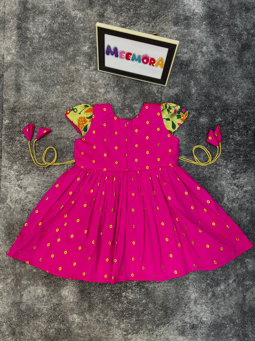 Pink Chandrakor Paithani Frock Dress