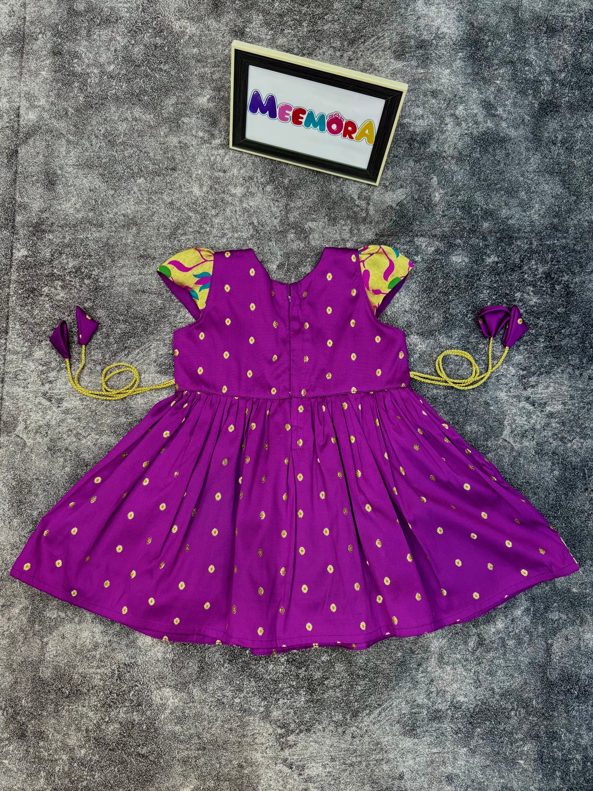 Purple Chandrakor Paithani Frock Dress