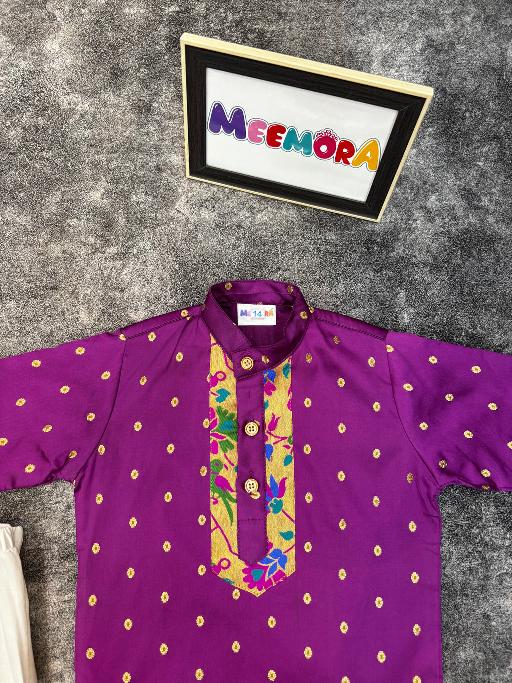 Purple Paithani Zari Silk Kurta Pajama
