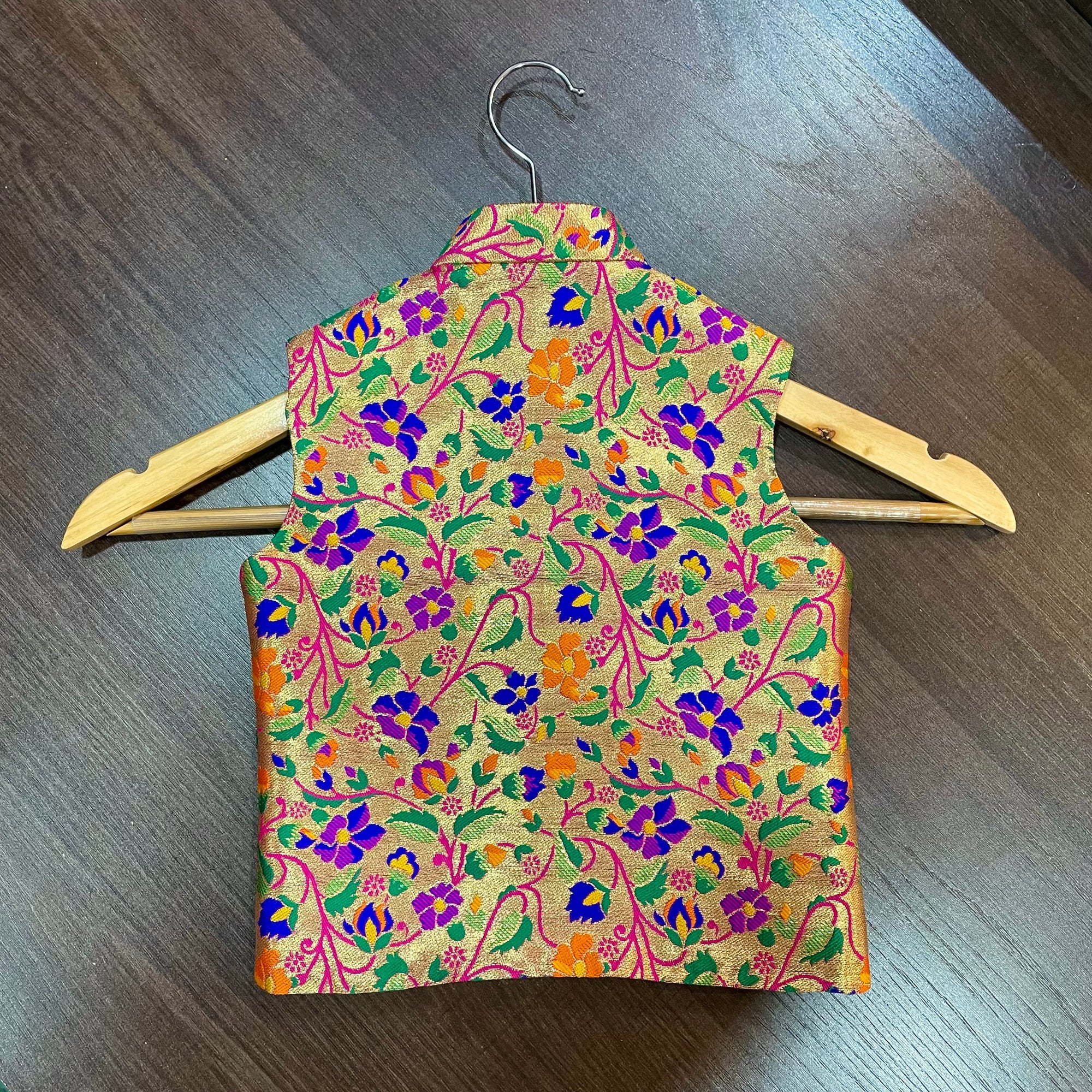 Paithani Multicolor Modi Jacket For Boys