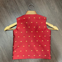 Load image into Gallery viewer, Maroon Paithani Butta Modi Jacket For Boys
