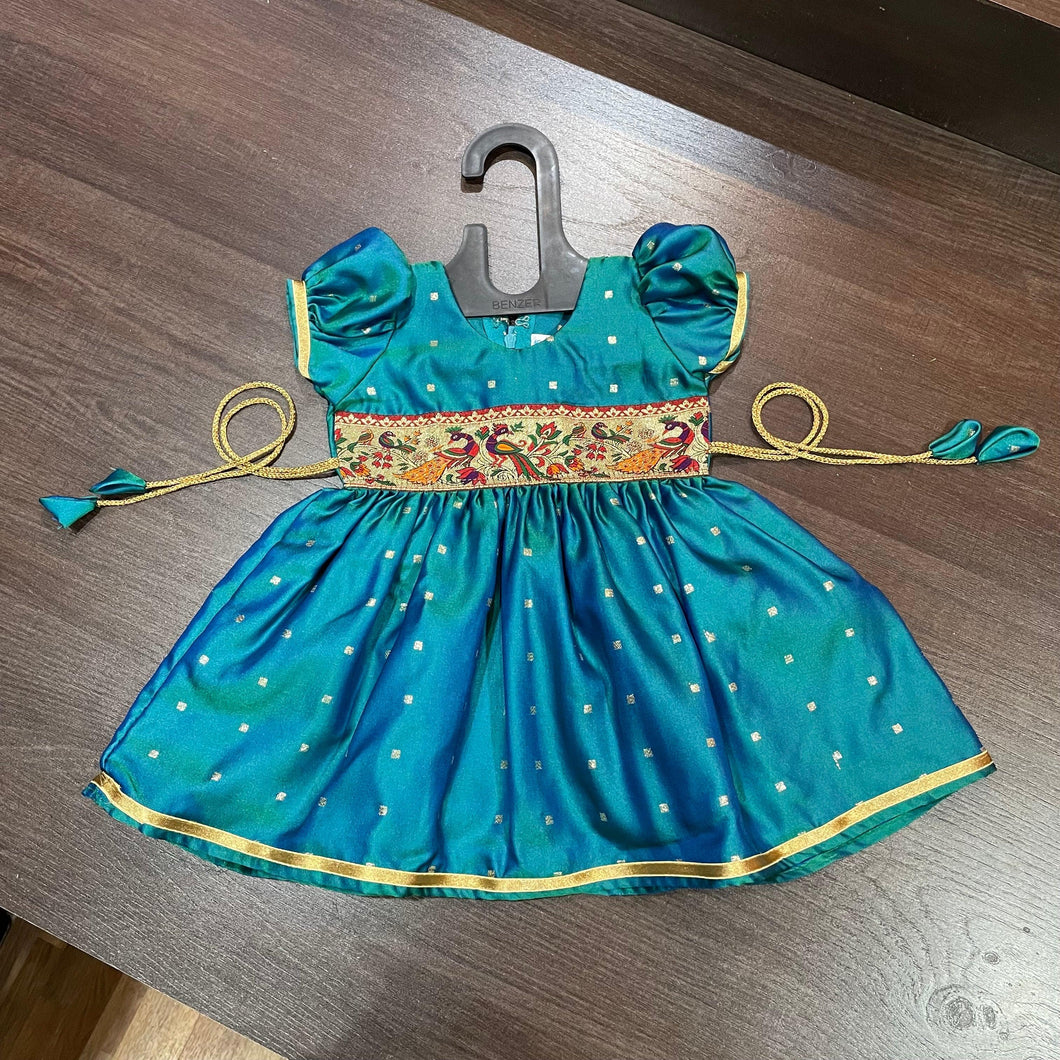 Paithani dress for baby girl sale