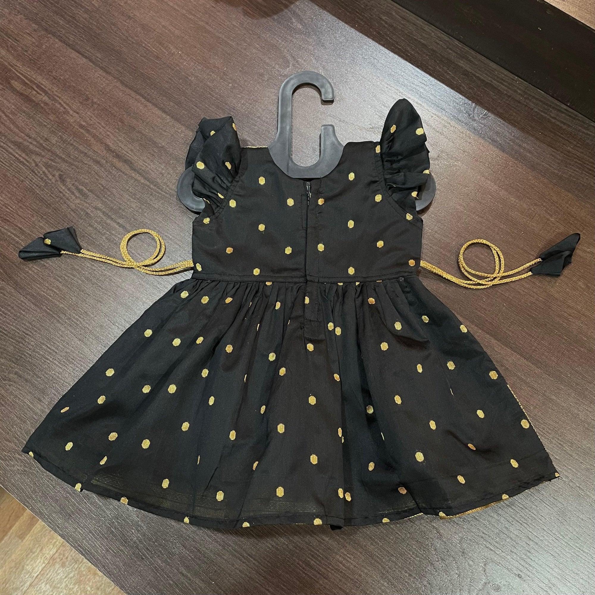 Black Color Silk with Paithani Border Patch Dress - MEEMORA FROCKS