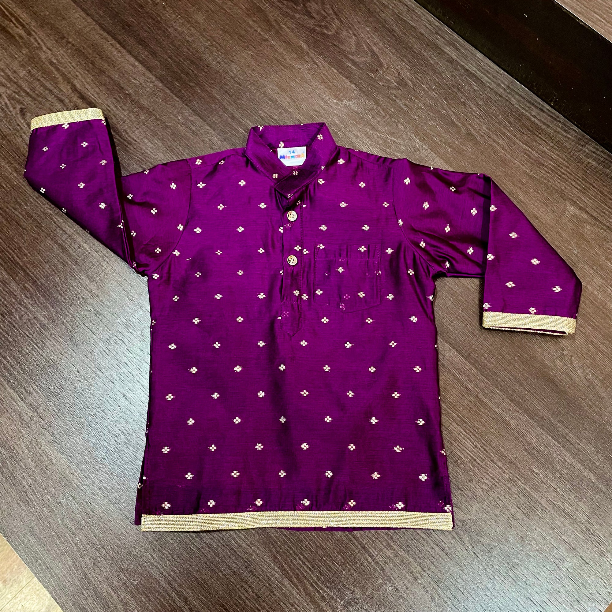 Wine Color Chanderi Silk Kurta Pajama