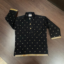 Load image into Gallery viewer, Black Color Butti Modal Silk Kurta Pajama
