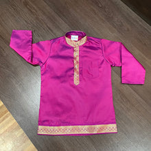 Load image into Gallery viewer, Rani Purple Two Toned Traditional Silk Kurta Pajama
