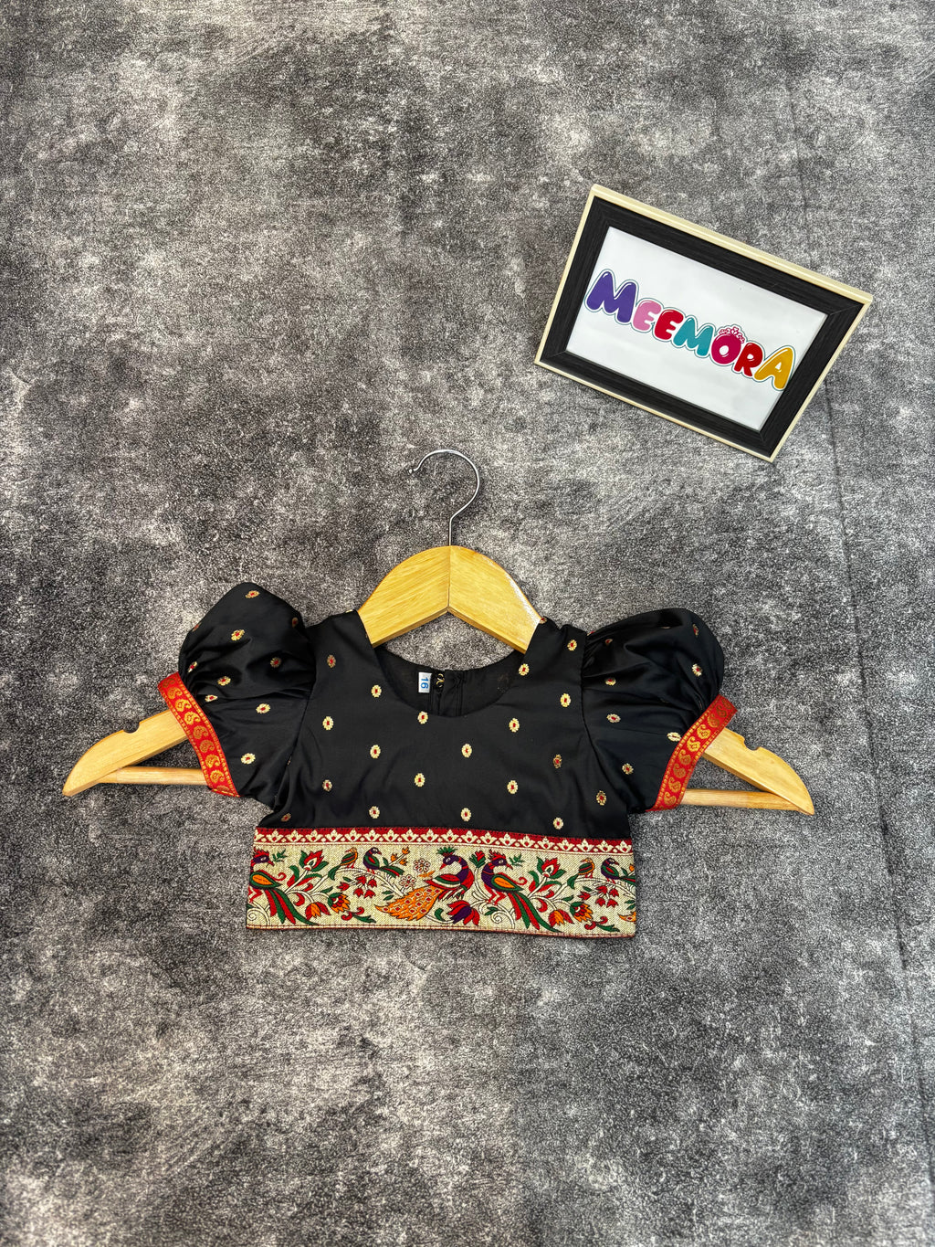 Black Paithani Zari Skirt Blouse Set