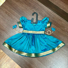 Load image into Gallery viewer, Morpanki Blue Two Toned Traditional Silk Frock Dress
