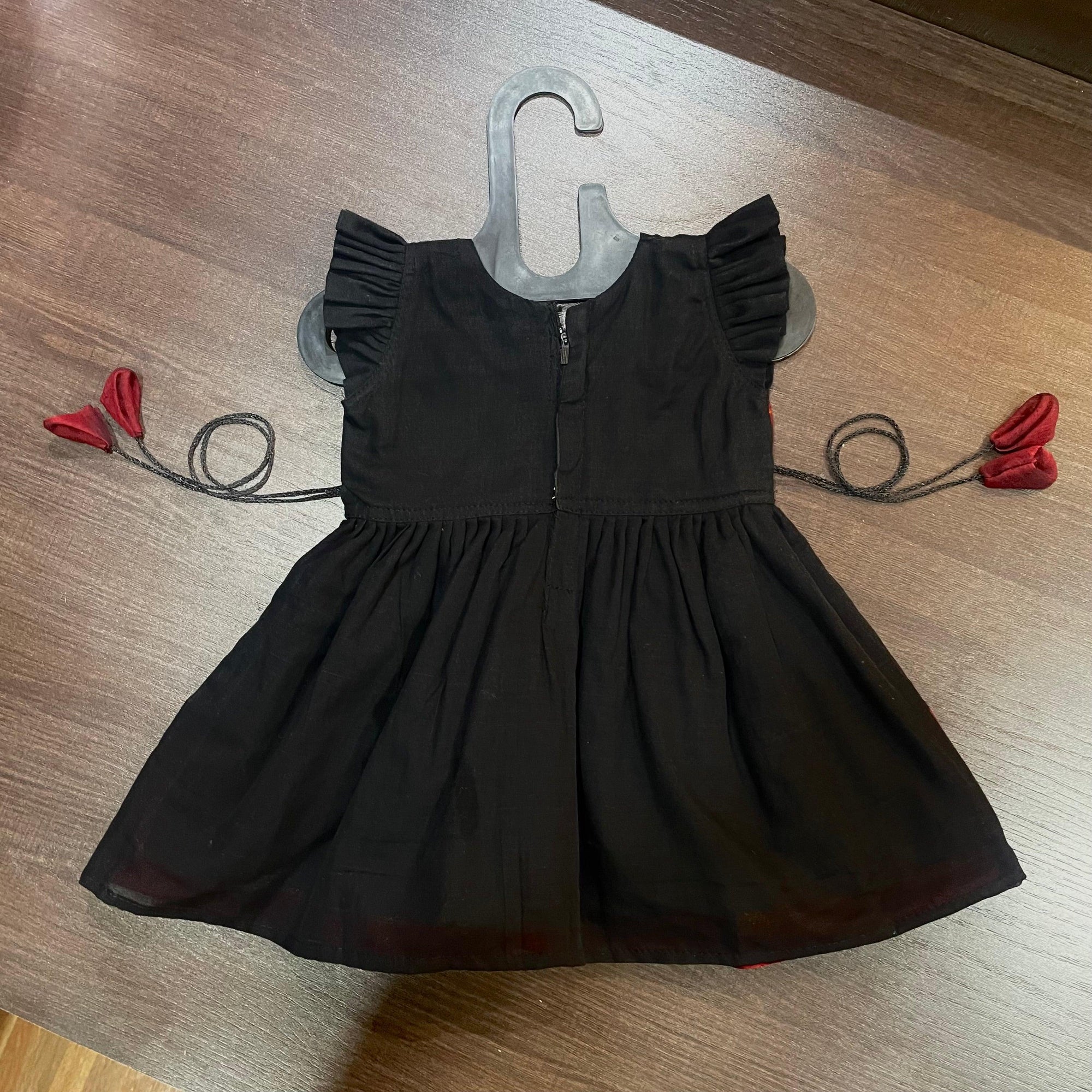 Black Maroon Elephant Border Ilkal Frock Dress - MEEMORA FROCKS