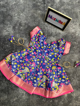 Load image into Gallery viewer, Royal Blue Kalamkari Digital Print Dress
