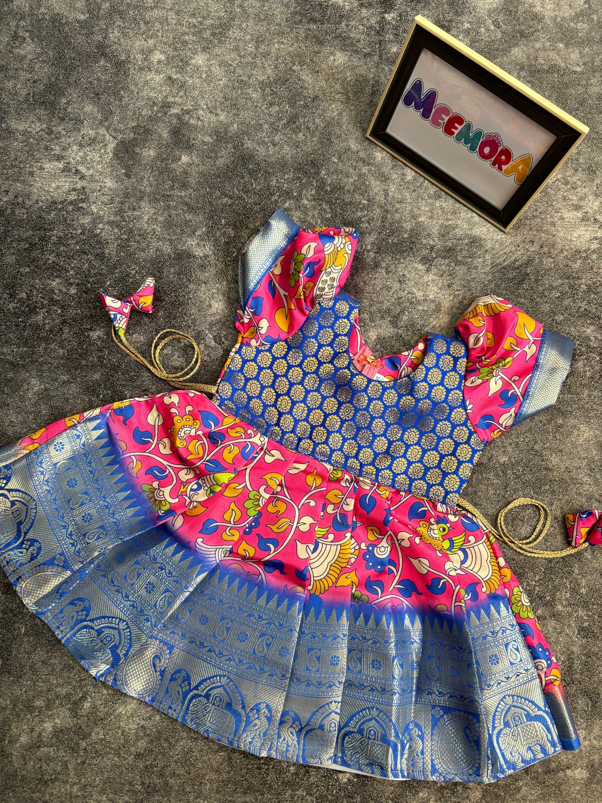 Baby Pink Kalamkari Digital Print Dress