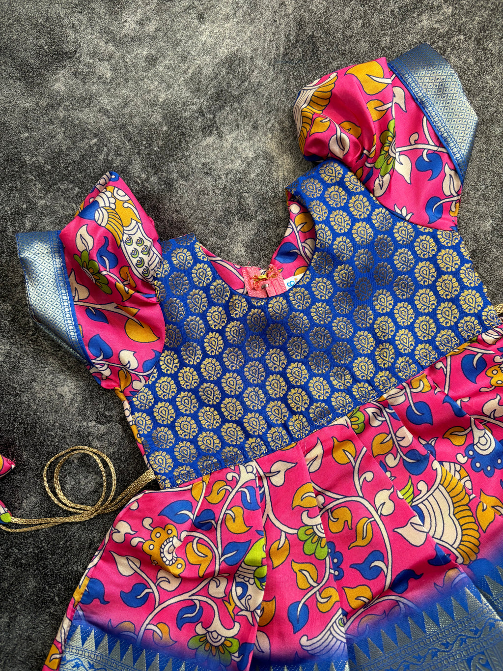Baby Pink Kalamkari Digital Print Dress