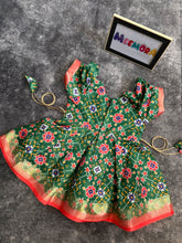Load image into Gallery viewer, Green Patola Digital Print Dress
