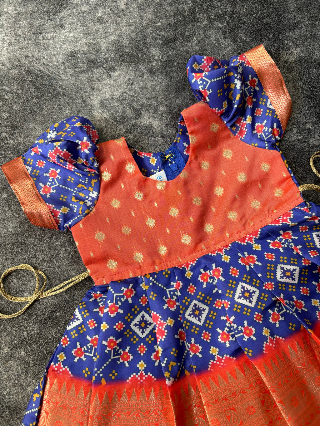Blue Patola Digital Print Dress