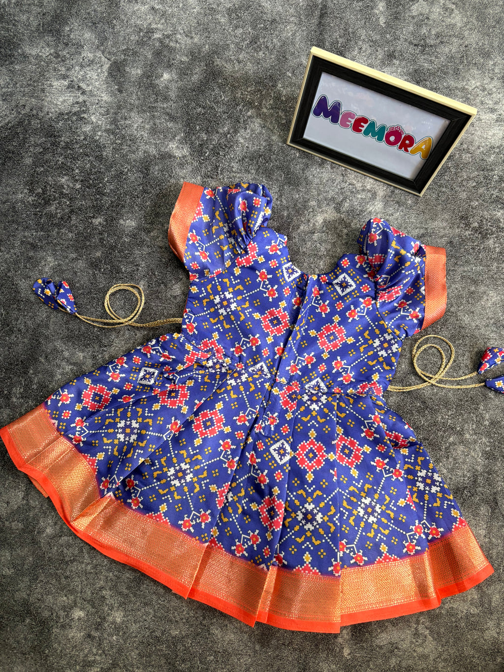 Blue Patola Digital Print Dress