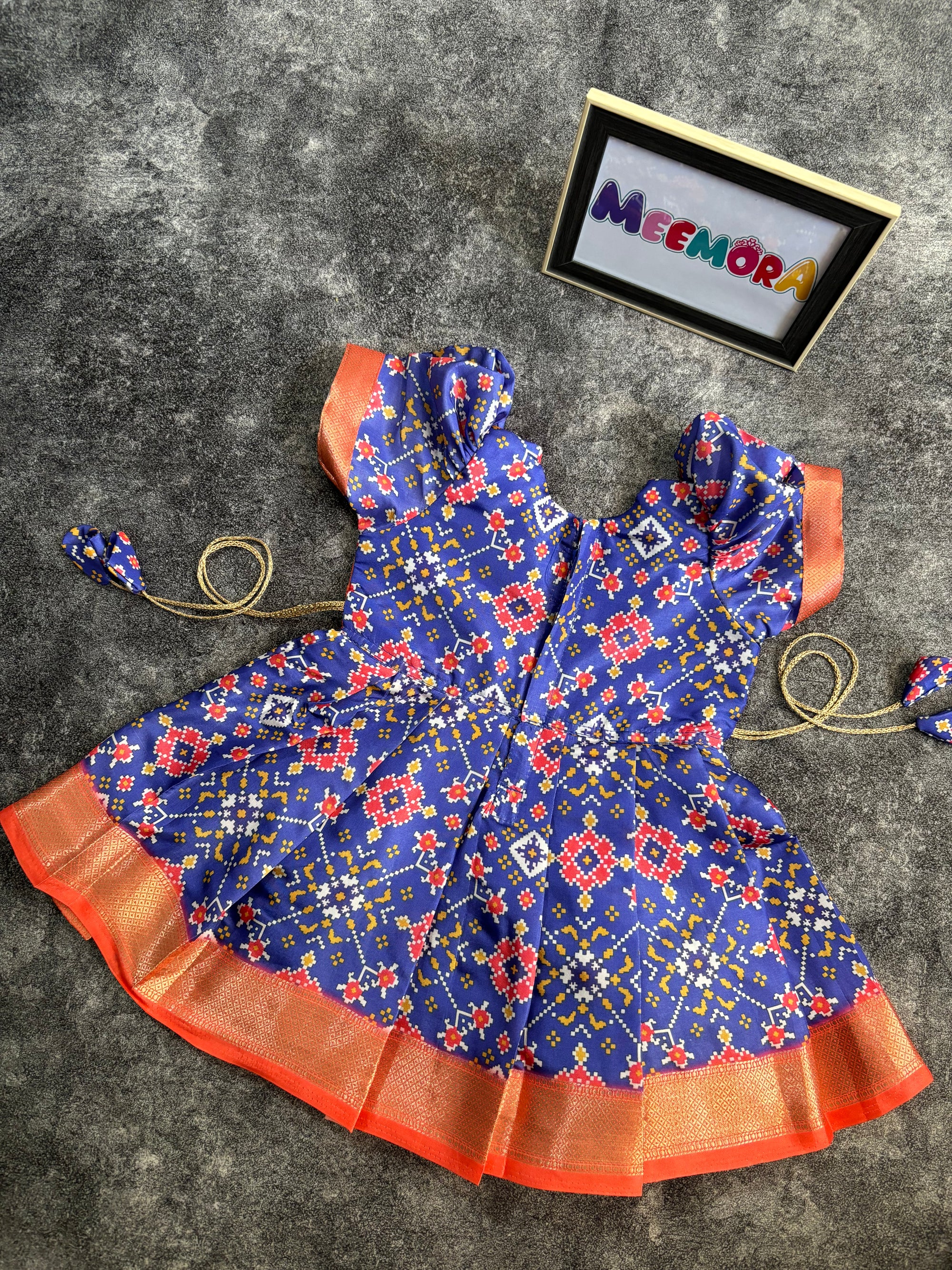 Blue Patola Digital Print Dress