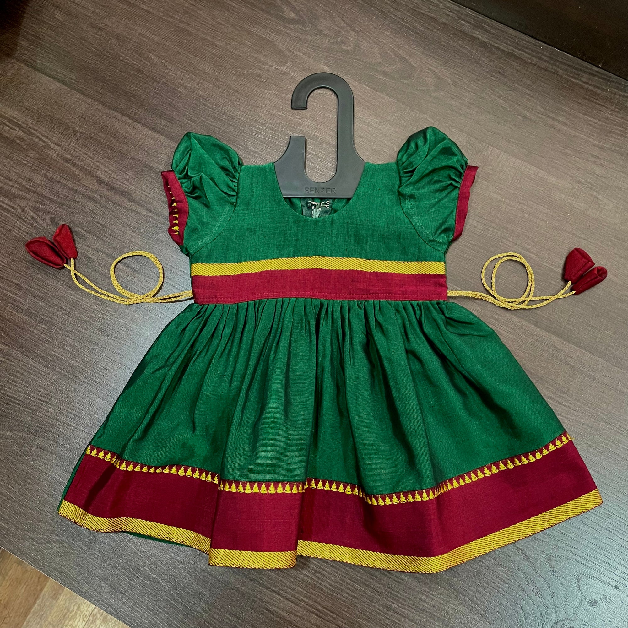 Bottle Green South Silk Frock