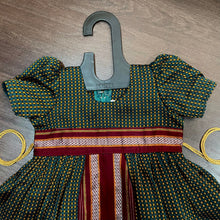 Load image into Gallery viewer, Sea Green Combination Khun Silk Frock
