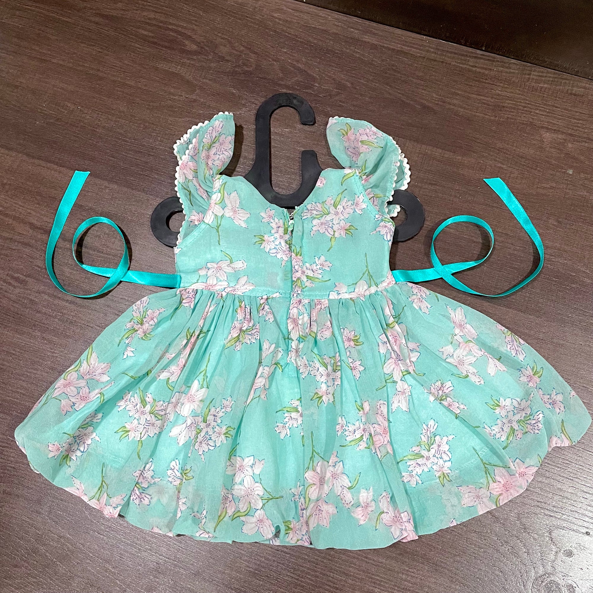 Pista Chiffon Lily Print Ballon Styled Frock