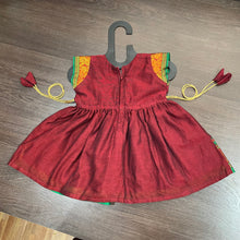 Load image into Gallery viewer, Maroon South Ilkal Border Frock Dress
