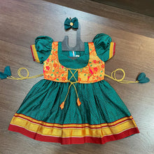 Load image into Gallery viewer, Morpankhi Khun Silk with Paithani Combination Silk Frock
