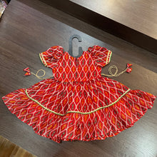 Load image into Gallery viewer, Red Angrakha Gotta Patti Border Frock Dress
