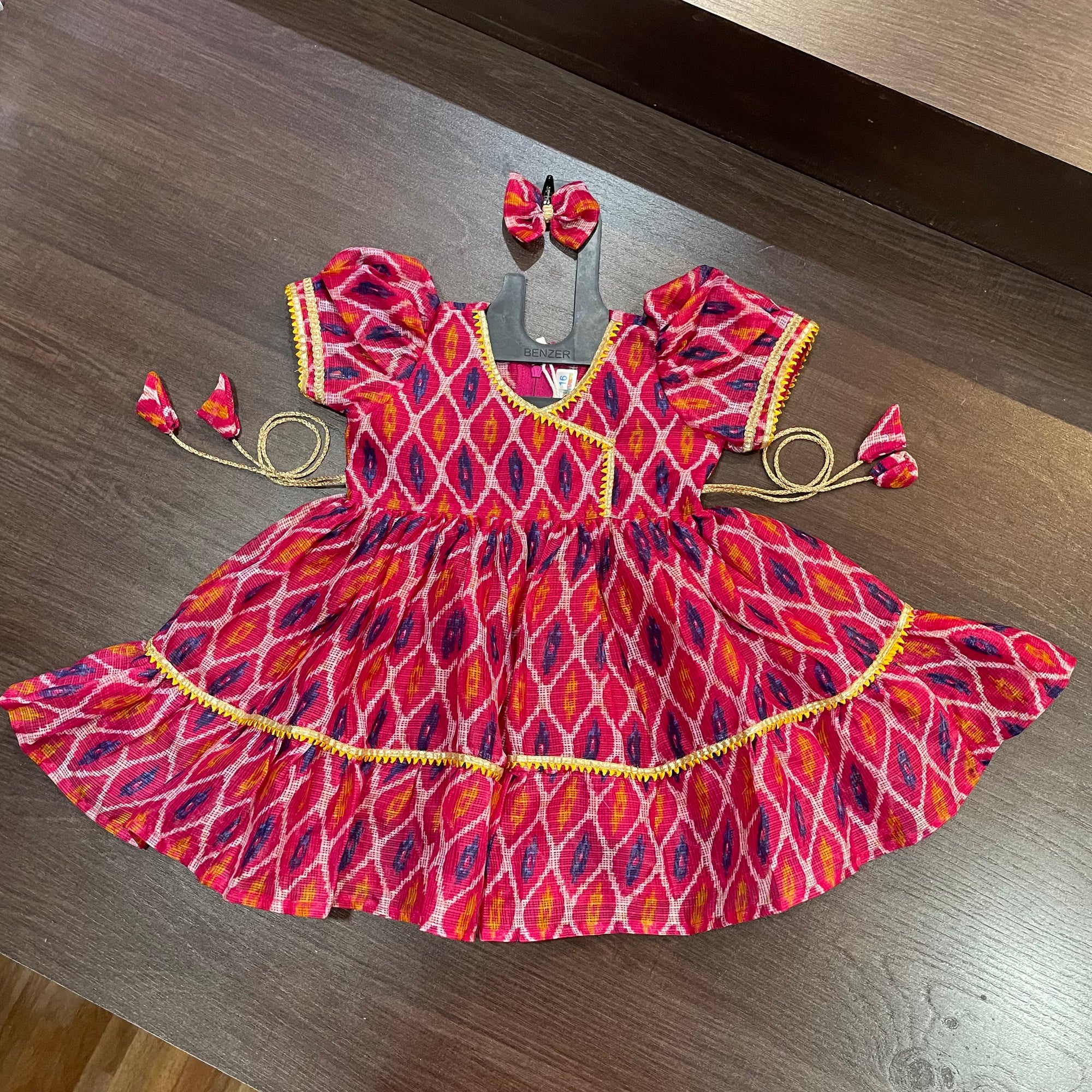 Rani Angrakha Gotta Patti Border Frock Dress