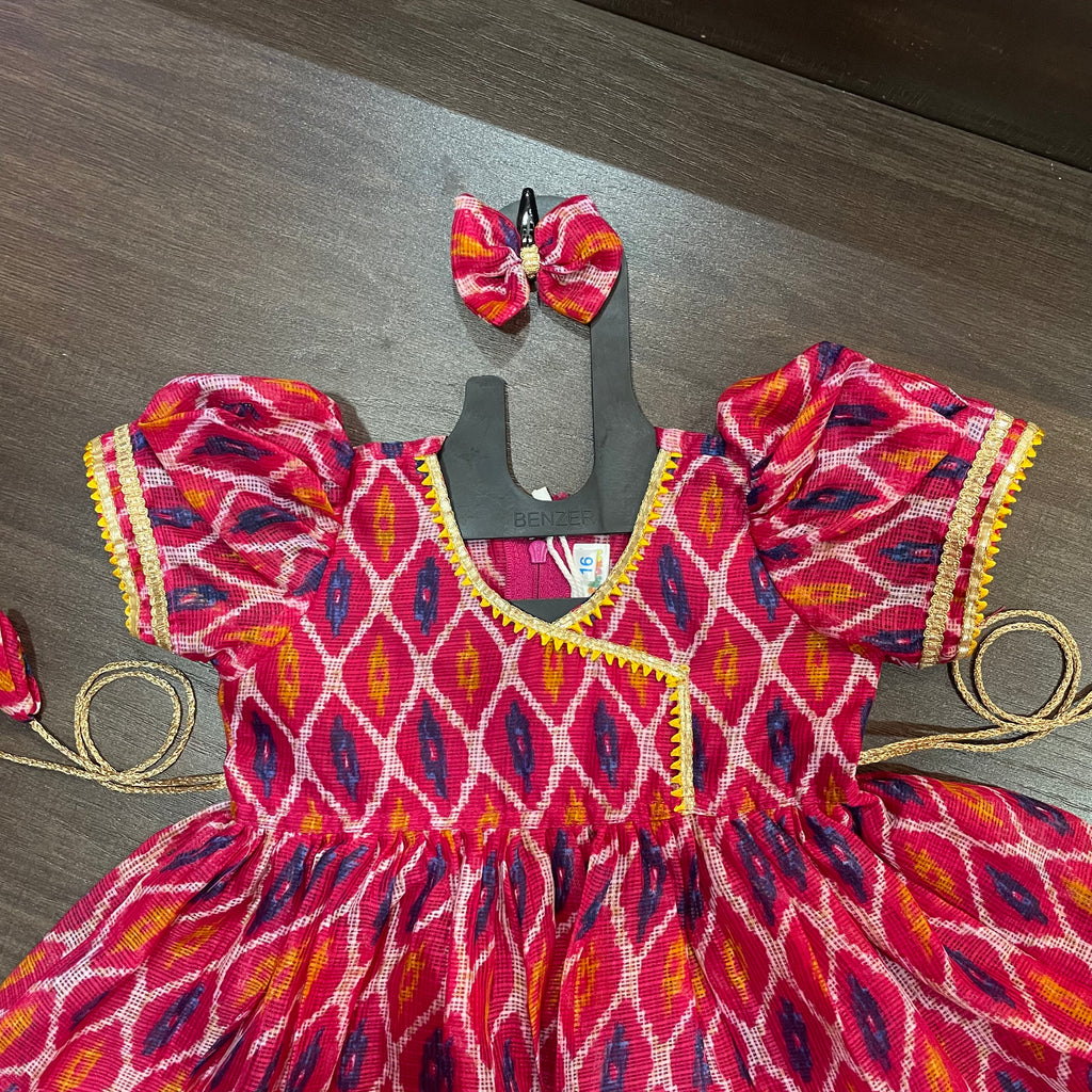 Rani Angrakha Gotta Patti Border Frock Dress