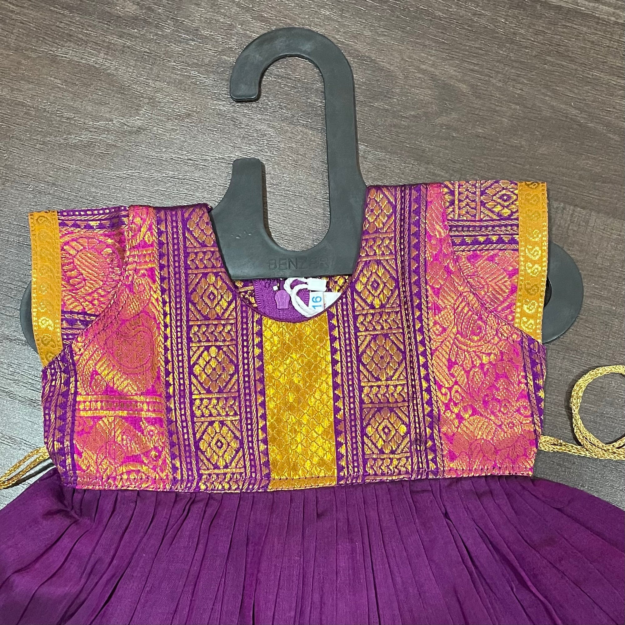 Wine Ilkal Saipriya Border Frock Dress