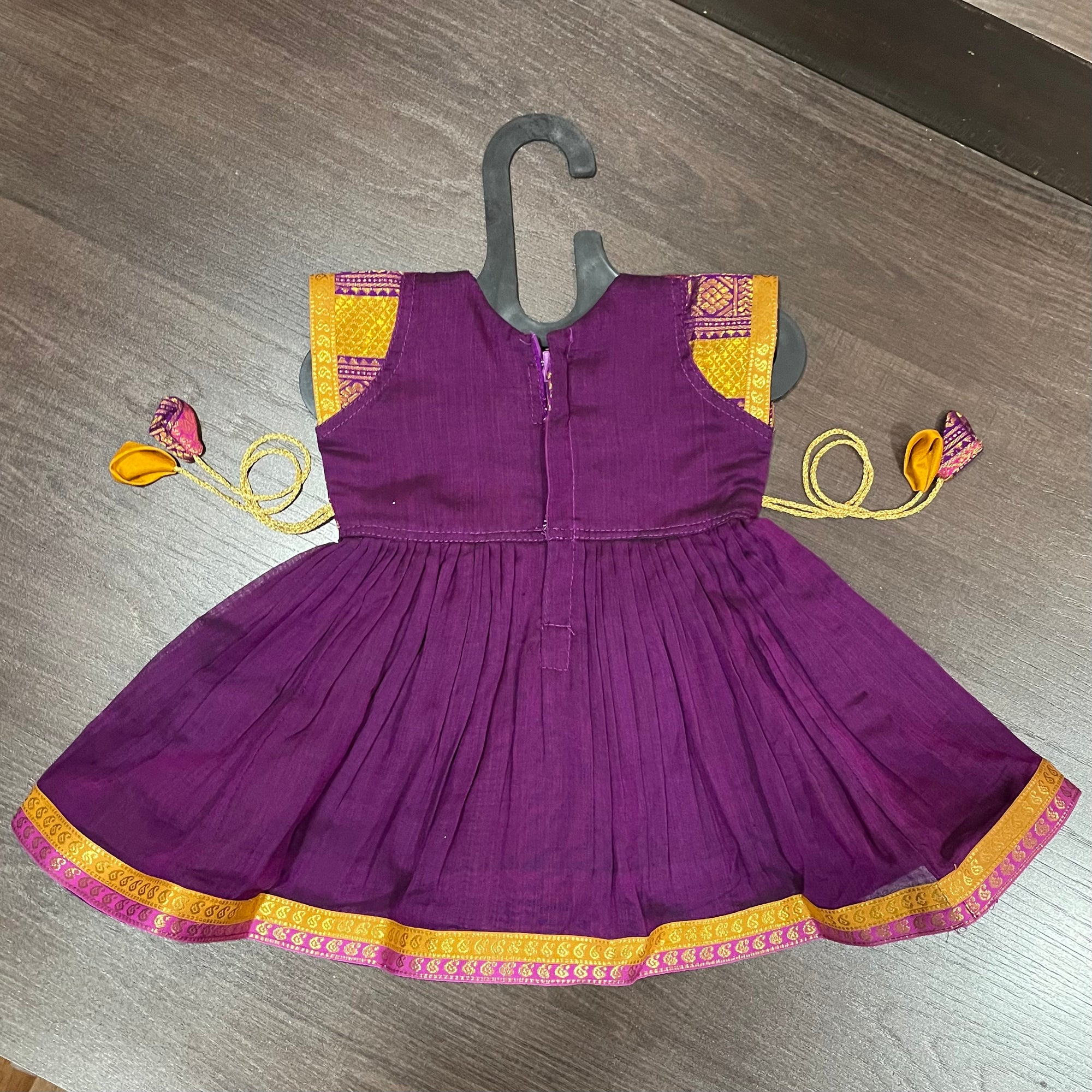 Wine Ilkal Saipriya Border Frock Dress