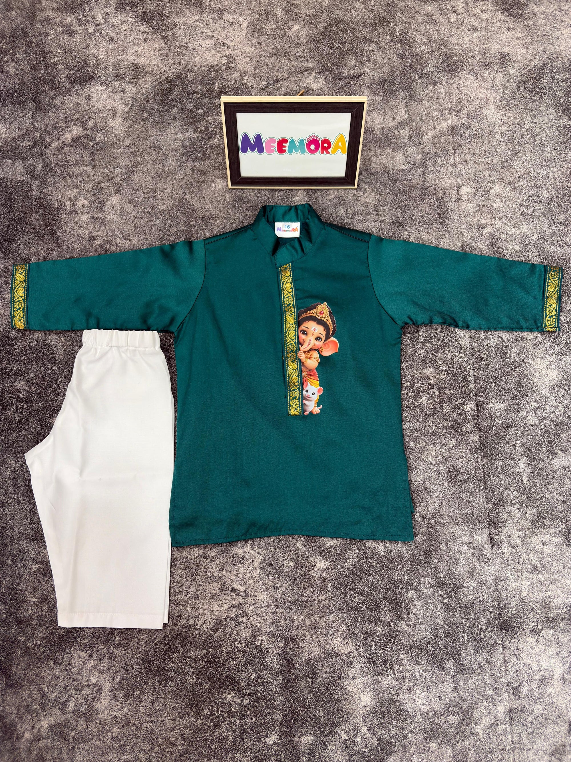 Rama Ganpati Soft Silk Kurta Pajama for Boys